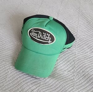 Von Dutch Green and Black Trucker Hat